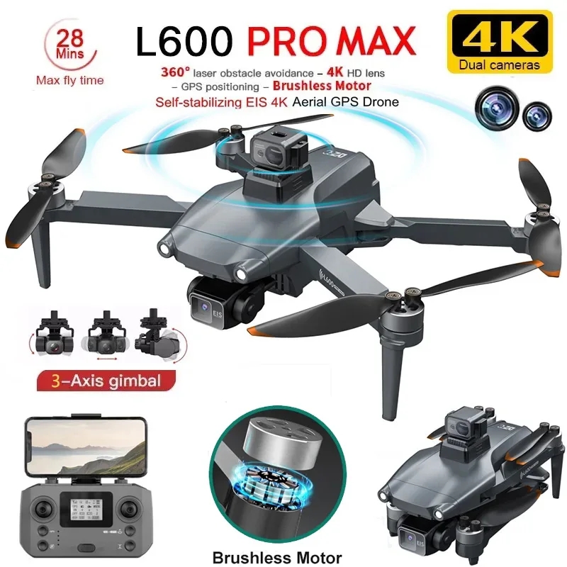 Drone Camera Hd - L600 PRO MAX GPS Drone Profesyonel